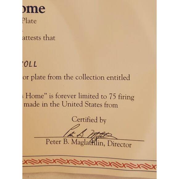 Vintage Danbury Mint Daddy's Home by Donald Zolan Plate w/ COA & Box #G3109 - Picture 8 of 14